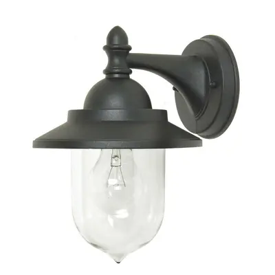 Outdoor IP44 Wall Light Sconce Black LED E27 60W Bulb Outside External d01130