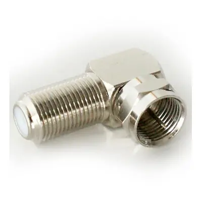 100x Degree F Type Screw Connector Adapter Coax Right Angled Plug to Socket