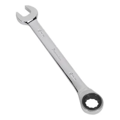 19mm Ratchet Combination Spanner - Chrome Vanadium Steel - Tooth Ratchet Ring