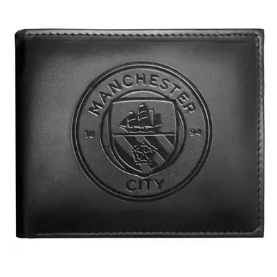 (Black) Manchester City FC Official Football Gift Embossed Crest Wallet