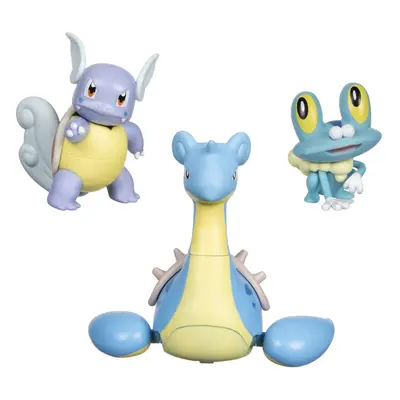 Pokemon Battle Figure, Water-Type Theme Pack with 4.5-inch Froakie, 3-inch Wartortle Figure, 2-i