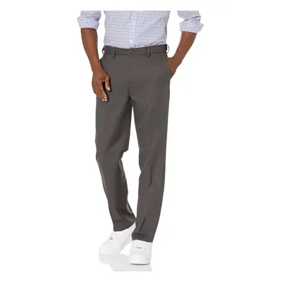 Amazon Essentials Mens classic-Fit Expandable-Waist Flat-Front Dress Pant Dark grey 42W x 30L