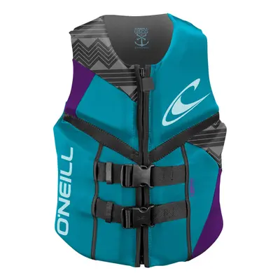 O'Neill Wetsuits Women's Reactor USCG Life Vest Turquoise/Ultraviole