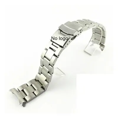 (C-Silver no logo 24mm) For Seiko Solid Stainless Steel Band Skx007 Skx009 Srpd63k1 Samurai 20mm