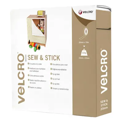 VELCRO Brand Sew & Stick Tape - mm x m, White