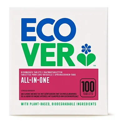 Ecover All in One Dishwasher Tablets, Lemon & Mandarin, Pack of