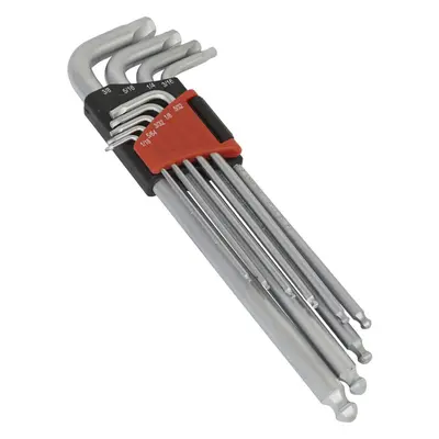 9 Piece Lock-On Ball-End Hex Key Set - Imperial Sizing - 88mm to 225mm Length