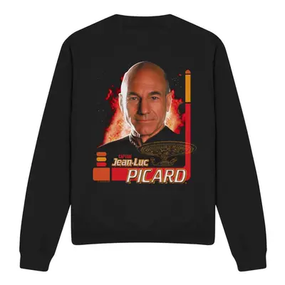 (L, Black) Star Trek Unisex Adult Jean-Luc Picard Sweatshirt