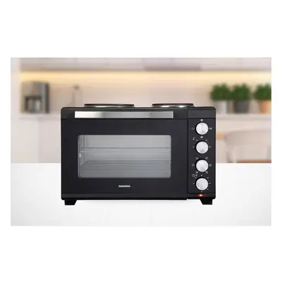 (25 Litres, With hot plates) Mini Oven and Grill - 1300w Countertop Electric Cooker with Adjusta