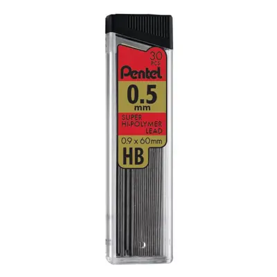 Pentel Pentel Super Hi-Polymer Lead Refills 0.5mm Hb Black 30/tube