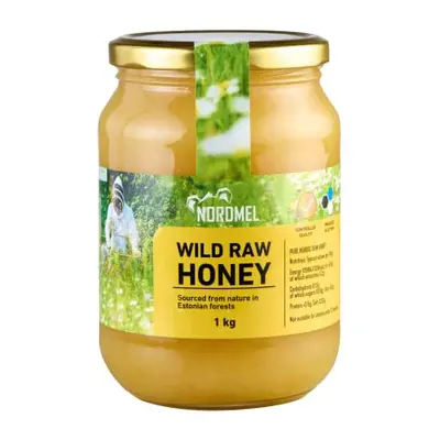 Pure Natural Wild Raw Honey 1KG - Unpasteurised, Unfiltered, Crystallized, Natural Estonian Hone