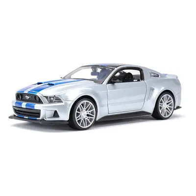 (Silver) Maisto 1:24 Ford Mustang Street Racer Sports Car Static Die Cast Vehicles Collectible M