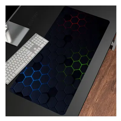 (Lulu (11), 800x400x2mm) Gaming Mousepads Mousepad Geometric Large Mouse Mat Big Desk Pads Non-S