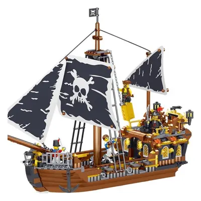 Ql1800 Pieares Pirate Boat Building Blocks Bricks Model Kid Educational Toys