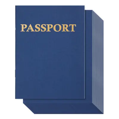 Juvale Pack Blank Passport Notebook for Kids, 4.1 x 5.6 Inches, Ide