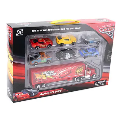 (7Pcs Cars with Box) 7PCS/Set Disney Pixar Car Lightning McQueen Jackson Storm Uncle Truck Dieca