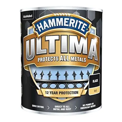 Hammerite Ultima Metal Paint Matt Black 750ml