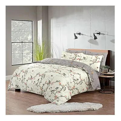 Luxury Floral Print Duvet Cover 100% Egyptian Cotton Bedding Set Hotel Quality Reversible Pieces