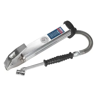 Premium Long Type Tyre Inflator - Twin Push-On Connector - 240mm Arm & 0.5m Hose