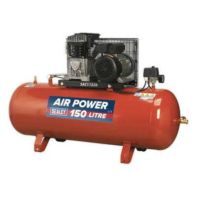 150 Litre Belt Drive Air Compressor - 3hp Motor - 1/2 Inch BSP Female Tap Outlet