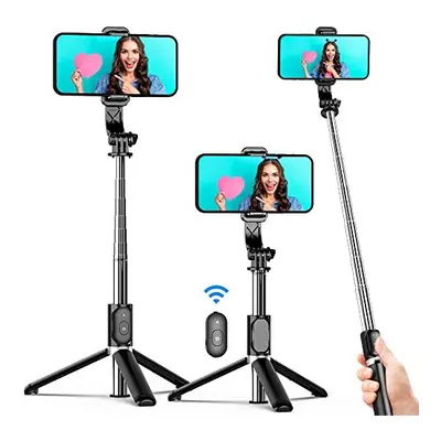 Selfie Stick Tripod, in Extendable Selfie Stick Rotation Tripod Stand with Detachable Wireless R