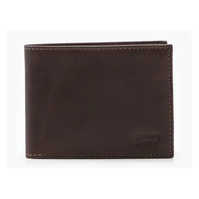 Levi's Men's Bovine Leather Wallet ~ Full Grain dark brown