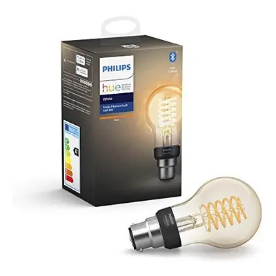 Philips Hue White Filament Regular A60 LED Smart Light Bulb Pack [B22 Bayonet Cap] , with Blueto