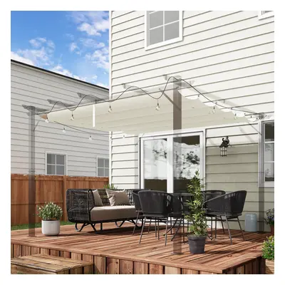 Outsunny Pergola Shade Cover Replacement Canopy for x 3(m) Pergola, Cream