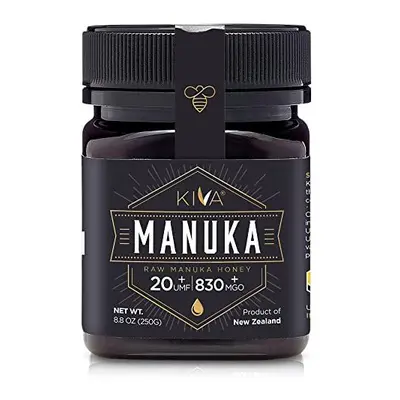 Kiva Raw Manuka Honey, Certified UMF 20+ (MGO 830+) - New Zealand (250 gr)