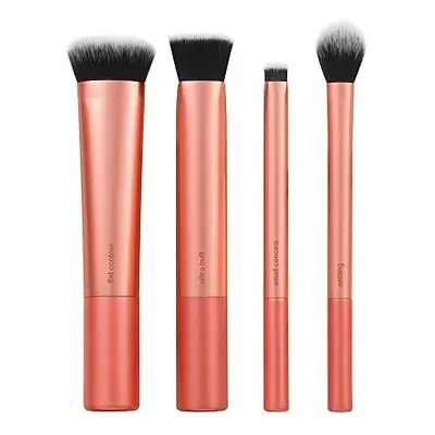 Face Base Makeup Brush Kit, For Concealer, Foundation, & Contour, Works With Liquid, Cream & Pow