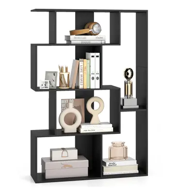 Open-back Geometric Bookshelf Home 6-Cube Large Bookcase-Black