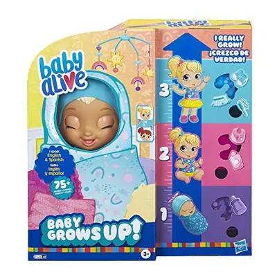 Baby Alive Baby Grows Up (Happy) - Happy Hope or Merry Meadow, Growing and Talking Baby Doll, To