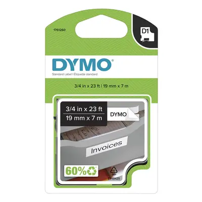 DYMO Standard D1 Labeling Tape Black Print on Clear Tape W x L Cartridge DYMO Authentic