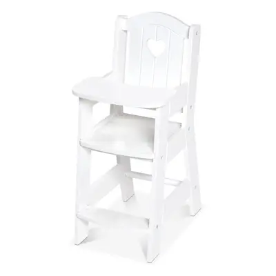 Melissa & Doug Play High Chair - Pretend Play High Chair Baby Doll Accessories White