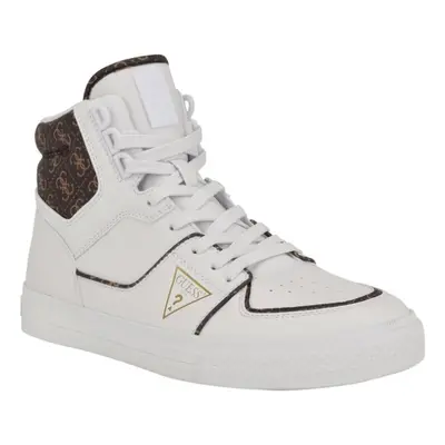 Guess Mens SENEN Sneaker WhiteBrown Logo Multi