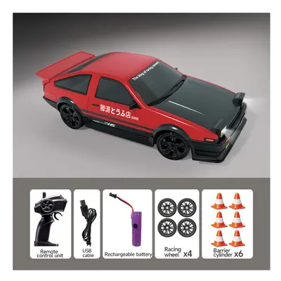 (Black Red style) Cross Border Ae86 Drift High Speed Remote Control Car Racing Light Charging Dy