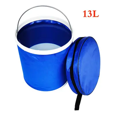 (13L bag and bucket) Thicken Portable Multifunctional Folding Bucket Outdoor Backpack Camping Hi