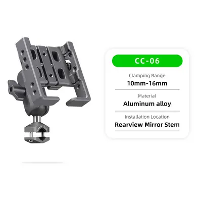 (CPC-07TCC-06) Aluminum Motorcycle Phone Holder with Anti Vibration Device Rotation