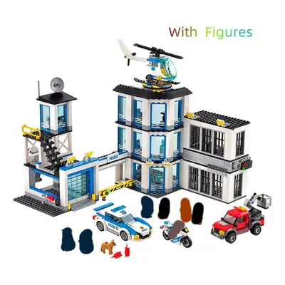 (as the picture) Mini Set Compatible With Police Headquarters Building Blocks Children's Toys Bi