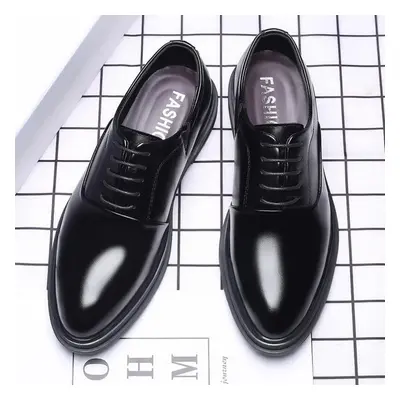 (black, 38) New Men&apos;s Brogue Leather Shoes Business Casual British Formal Leather Shoes Kor