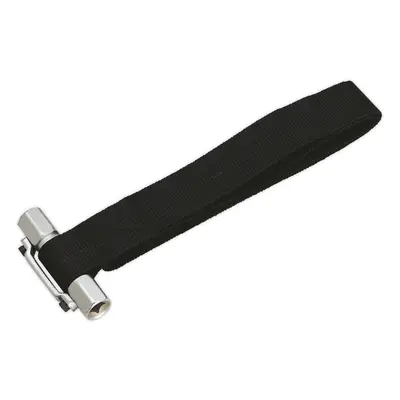 300mm Oil Filter Strap Wrench - 3/8" & 1/2" Sq Drive - Nylon Webbing Strap