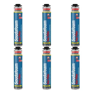 Soudal Soudafoam Gap Filler, Gun Grade, 750ml (130585) (Pack of 6)