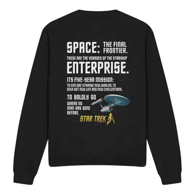 (M, Black) Star Trek Unisex Adult Intro Sweatshirt