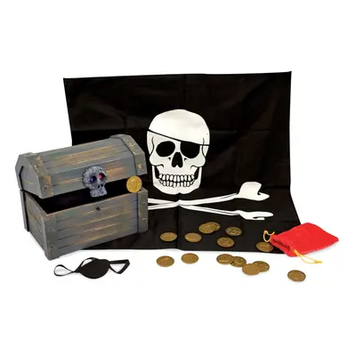 Melissa & Doug Wooden Pirate Chest Pretend Play Set