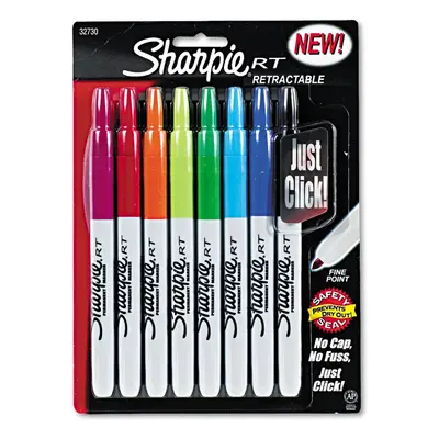 SHARPIE 32730PP Retractable Permanent Markers Fine Point Assorted