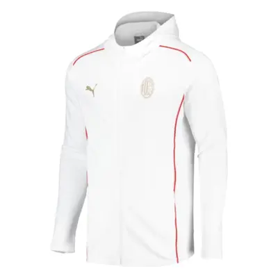 (3XL) AC Milan Casuals Hooded Jacket (White)