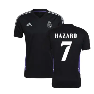 (XL) Real Madrid Training Shirt (Black) (HAZARD 7)