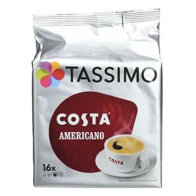 Tassimo Costa Americano Coffee Pods (Case of 5, Total pods, servings)