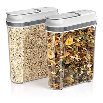 MR.SIGA Pack Airtight Cereal Dispenser Set, Cereal Containers Storage Dispenser, BPA Free, 1.6 /