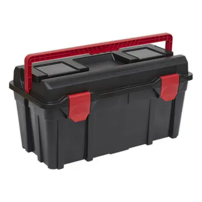 580 x x 290mm Portable Toolbox & Locking Handle Parts Organizer & Tote Tray